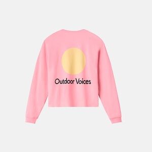 Outdoor Voices Circle Logo Cropped Crewneck